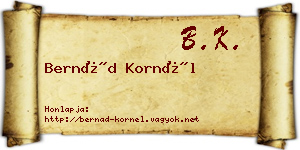 Bernád Kornél névjegykártya